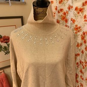 Gorgeous angora sweater!  Crystal details. 👀 ❤️